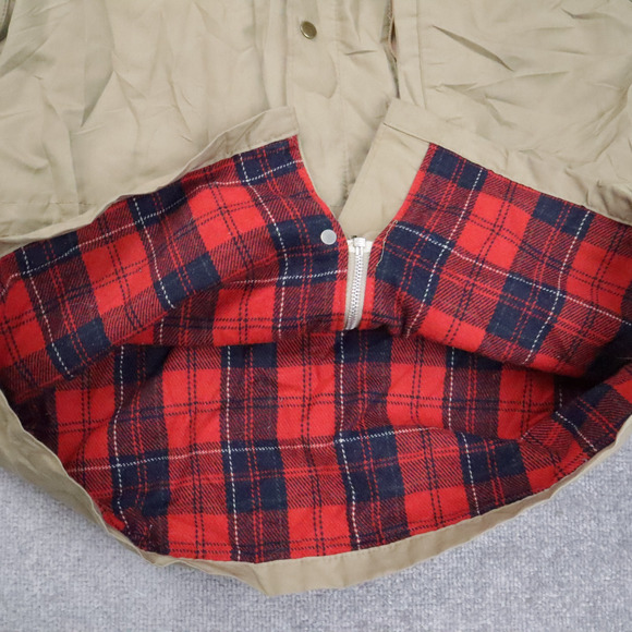 VTG 70s California Imperial Zip Snap XL Beige Long Sleeve Blanket Lined Jacket - Picture 7 of 12